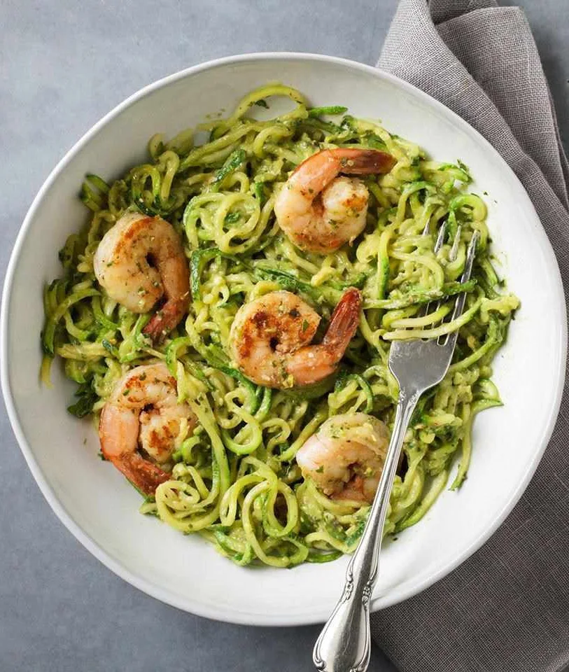 Zucchini Noodles with Basil Pesto