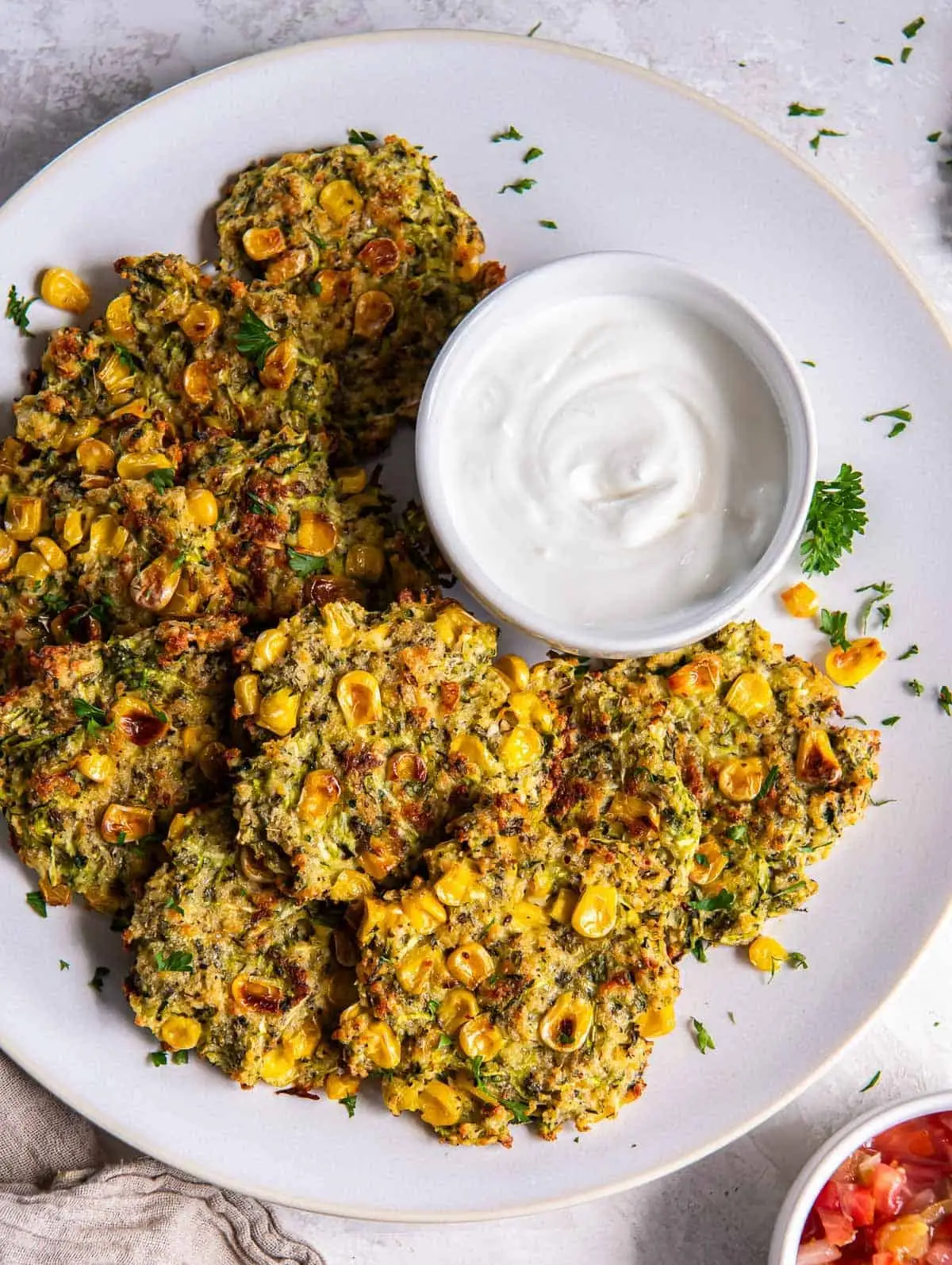 Zucchini and Corn Fritters